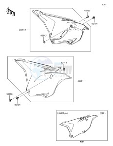 KX85-II KX85DGF EU drawing Side Covers