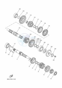 XSR125 MTM125 (BGX3) drawing TRANSMISSION