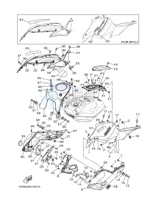 MT07 700 (1WS6 1WS8) drawing FUEL TANK 2