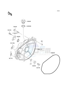 JS 750 C [SXI PRO] (C1-C5) [SXI PRO] drawing ENGINE COVER-- S- -