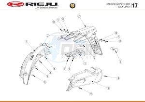 BYE-BIKE-25-KM-H-EURO4-HOLLAND-GREY drawing REAR PLASTIC