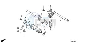 CRF100F9 Europe Direct - (ED / CMF) drawing GEARSHIFT DRUM