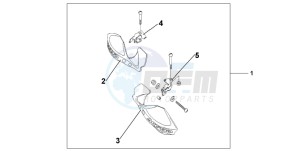 FMX650 FMX650 drawing KNUCKLE GUARD SET - WHITE/BLACK