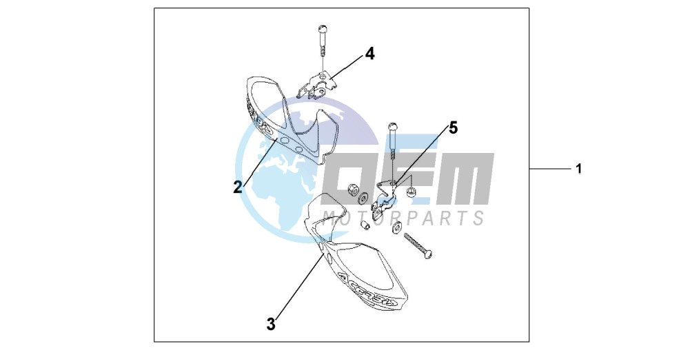 KNUCKLE GUARD SET - WHITE/BLACK