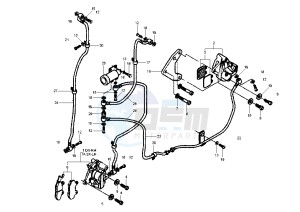 X9 EVOLUTION 500 drawing Brake system