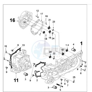 TWEET 50 PMX drawing CRANKCASE