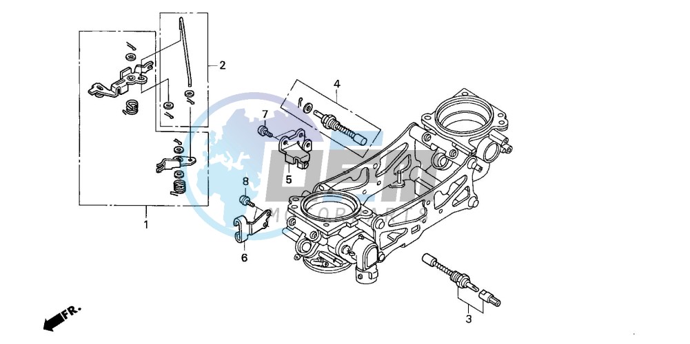 THROTTLE BODY(COMPONENT P ARTS)(VTR1000SP2/3/4/5/6)