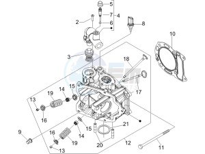 MP3 250 drawing Cilinder head unit - Valve