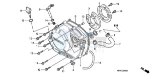 CBR125RW9 UK - (E) drawing RIGHT CRANKCASE COVER