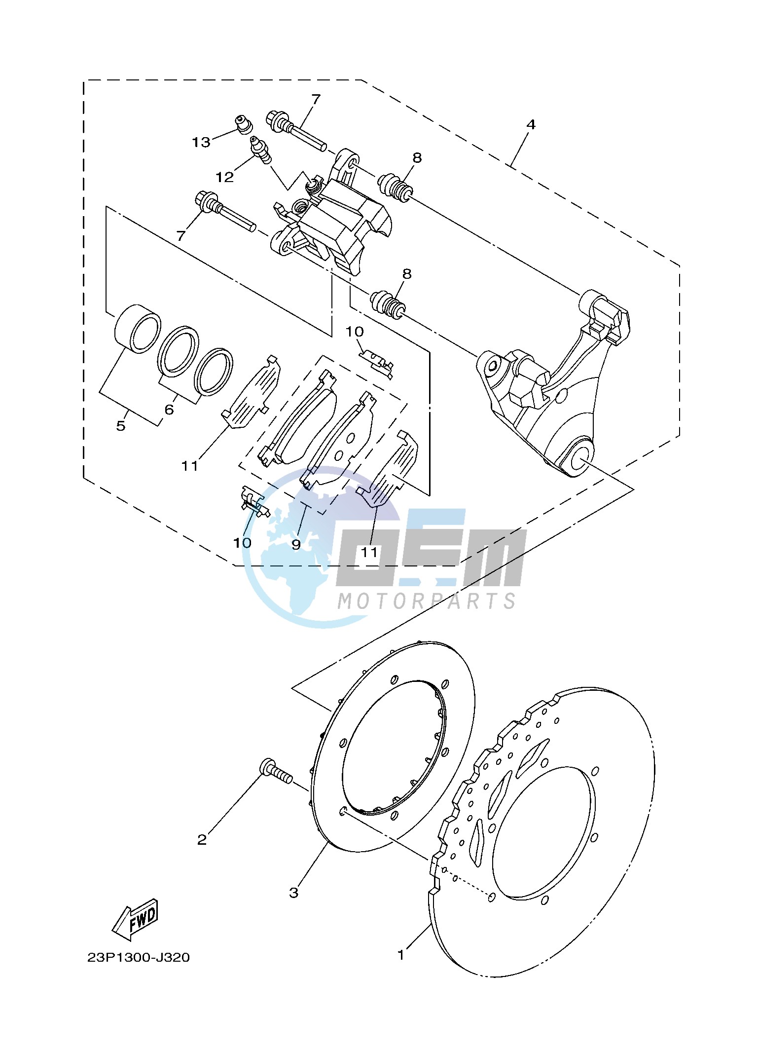 REAR BRAKE CALIPER