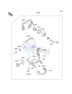 KLF 300 C [BAYOU 300 4X4] (C15-C17 C17 CAN ONLY) [BAYOU 300 4X4] drawing OPTIONAL PARTS-- HEADLIGHT- -