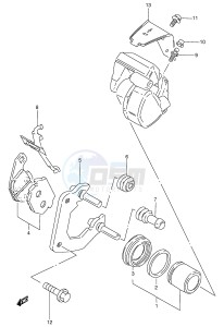 GN125 (E1) drawing FRONT CALIPER (SEE NOTE)