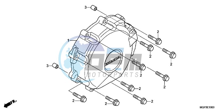 A.C. GENERATOR COVER (CBR1000RRC/D/E EXCEPT MA/S)