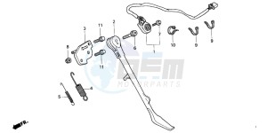 VT750C drawing SIDE STAND