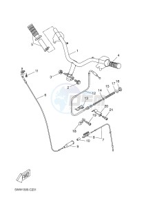 CW50 BOOSTER (5WWR) drawing STEERING HANDLE & CABLE