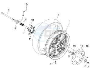 Carnaby 200 4t e3 drawing Front wheel