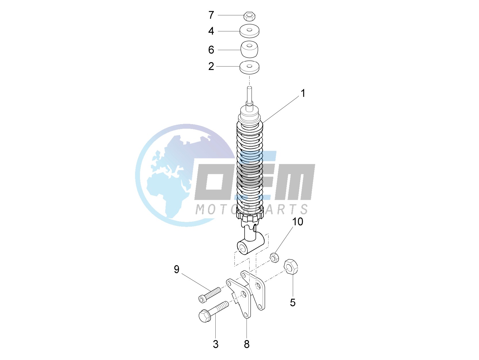 Rear suspension - Shock absorber/s