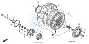 ST13009 France - (F / CMF MME) drawing REAR WHEEL