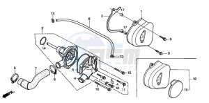 CB600F2 CB600F drawing WATER PUMP