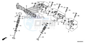 VFR1200XDC drawing CAMSHAFT/VALVE (REAR)