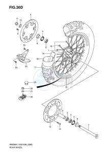 RM250 (E3-E28) drawing REAR WHEEL (RM250K6)