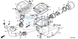 TRX500FM2H Europe Direct - (ED) drawing AIR CLEANER