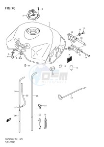 GSR750 (E21) drawing FUEL TANK (GSR750UEL2 E21)