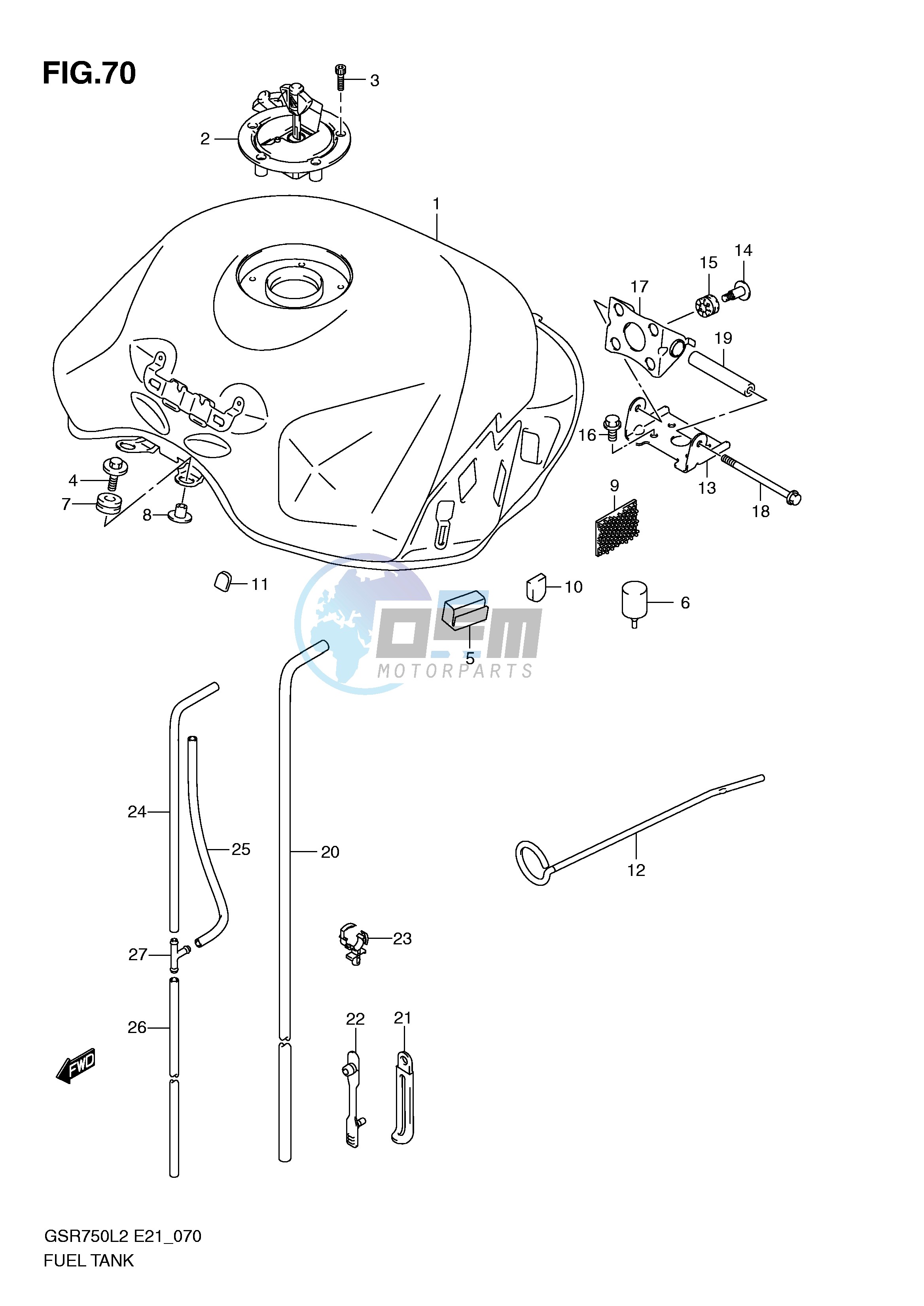 FUEL TANK (GSR750UEL2 E21)