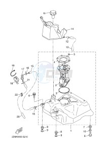 YPR125RA XMAX 125 ABS EVOLIS 125 ABS (2DMK 2DMK) drawing FUEL TANK