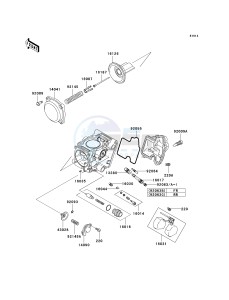 KVF 650 A [PRAIRIE 650 4X4] (A1) [PRAIRIE 650 4X4] drawing CARBURETOR PARTS