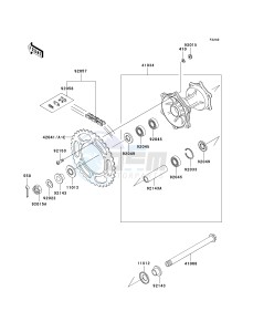 KX 500 E (E15-E16) drawing REAR HUB