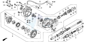 TRX350TM FOURTRAX drawing FRONT FINAL GEAR (TRX350FM/FE)