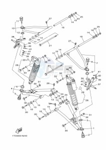 YFZ450R (BW2V) drawing FRONT SUSPENSION & WHEEL