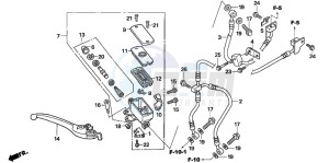 CBF600N drawing FR. BRAKE MASTER CYLINDER (CBF600SA6/NA6)