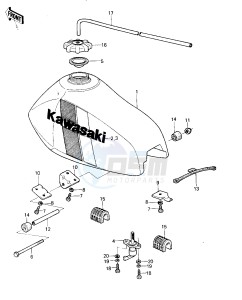 KX 125 A [KX125] (A6) [KX125] drawing FUEL TANK -- 80 A6- -