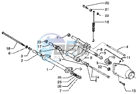 Swinging arm