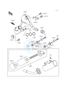 KX 250 J [KX250] (J1) [KX250] drawing MUFFLER