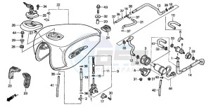 VT1100C3 drawing FUEL TANK/FUEL PUMP