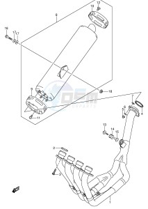 GSX-R750 (E2) drawing MUFFLER