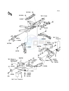 NINJA ZX-6R ZX636-C1H FR GB XX (EU ME A(FRICA) drawing Frame Fittings(Rear)