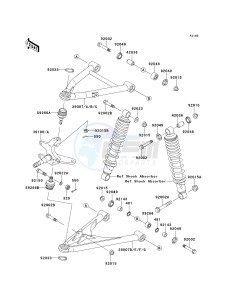 KSF 250 A [MOJAVE 250] (A10-A14) [MOJAVE 250] drawing SUSPENSION