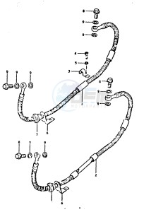 GSX750 (T-X) drawing REAR BRAKE HOSE