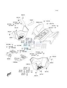 KSF 90 A [KFX90] (A7F-A9S) A8F drawing REAR FENDER-- S- -