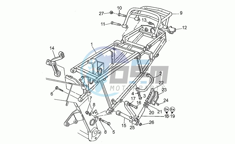 Rear frame