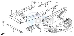 CBR125RW drawing SWINGARM