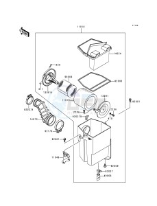 KLF 300 B [BAYOU 300] (B5-B9) [BAYOU 300] drawing AIR CLEANER