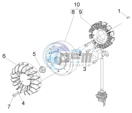 Flywheel magneto