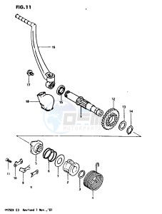 RM250 1999 drawing KICK STARTER