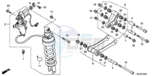 GL18009 Australia - (U / AB NAV) drawing REAR CUSHION