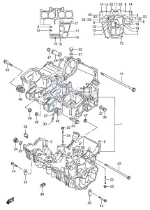 GSX600F (E2) Katana drawing CRANKCASE